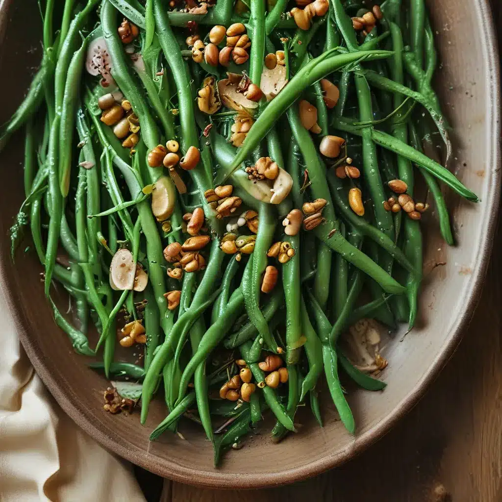 Green Beans with Toasted Hazelnuts and Garlic