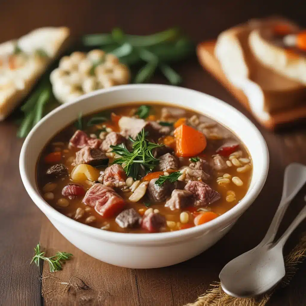 Hearty Beef and Barley Soup with Herbs