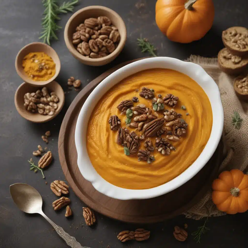 Pumpkin Puree with Spices and Walnuts