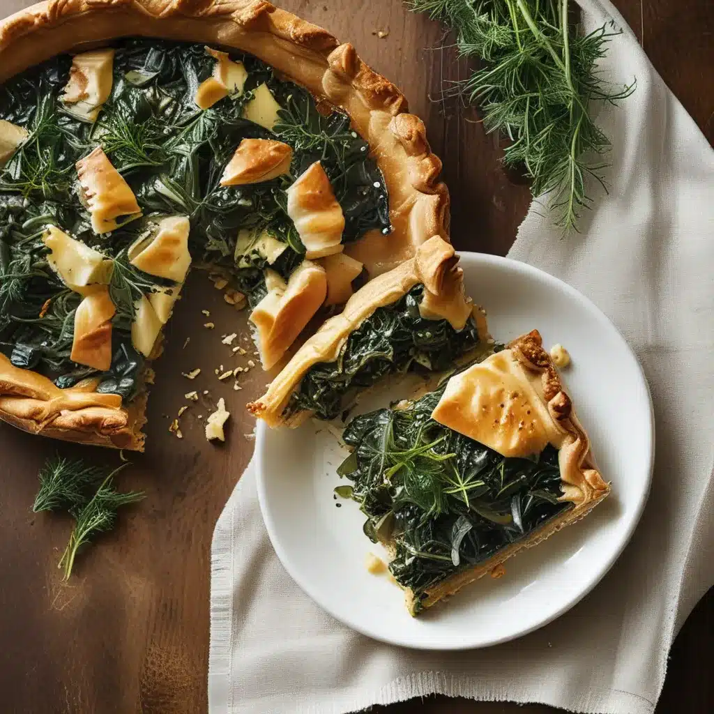 Savory Greens Pie with Feta and Dill