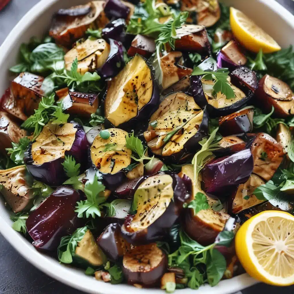 Smoky Eggplant Salad with Garlic and Lemon