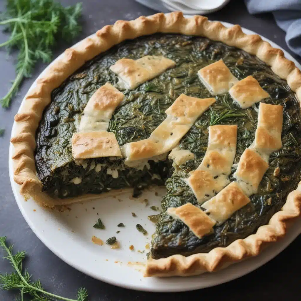 Sweet and Savory Greens Pie with Feta and Dill