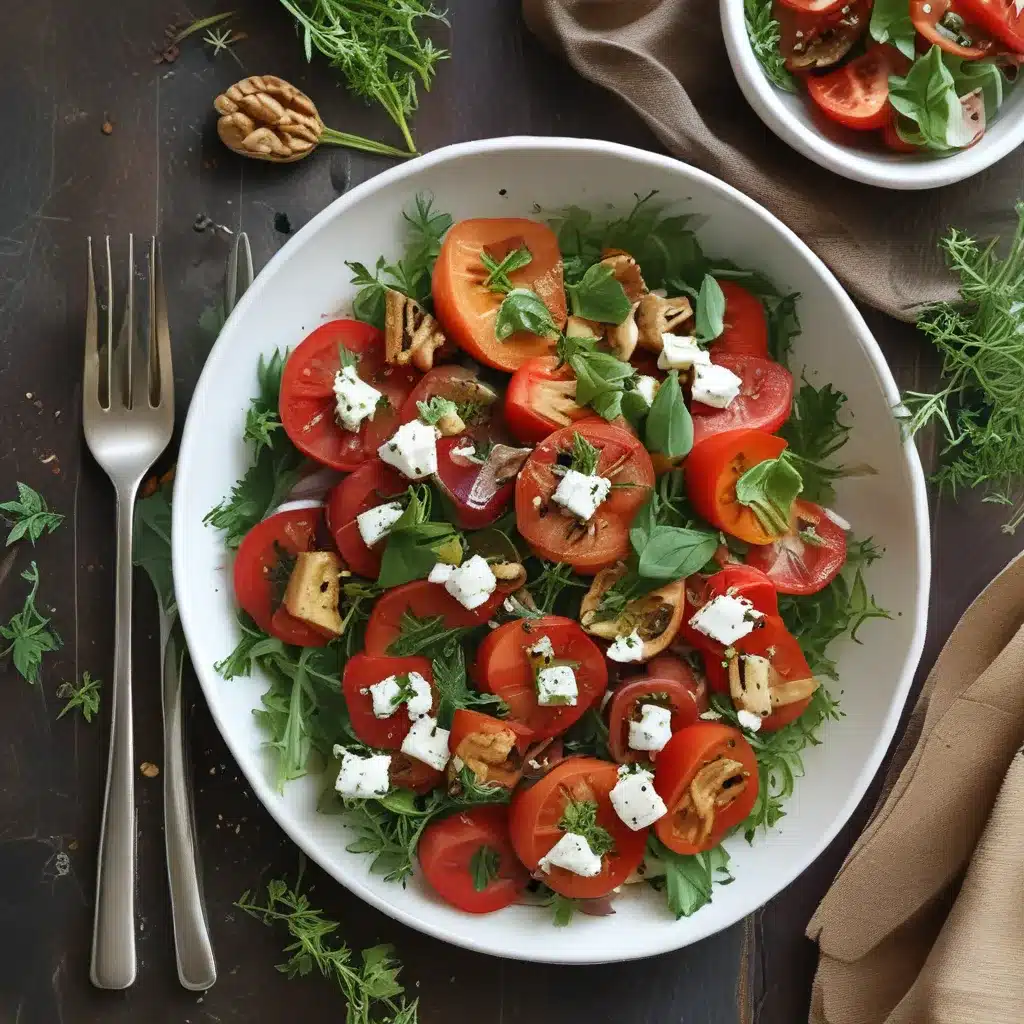 Tomato Herb Salad with Feta and Walnuts