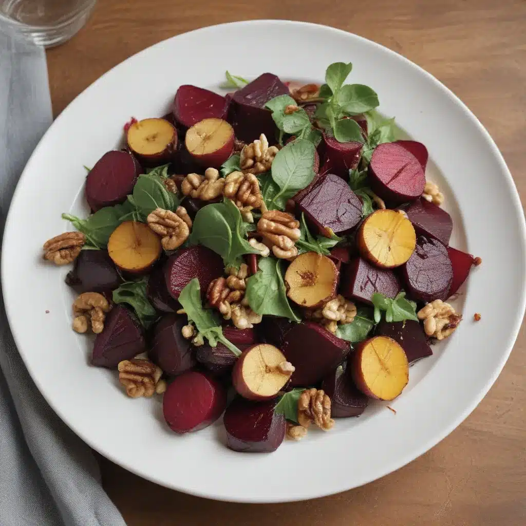 Warm Salad of Roasted Beets and Toasted Walnuts